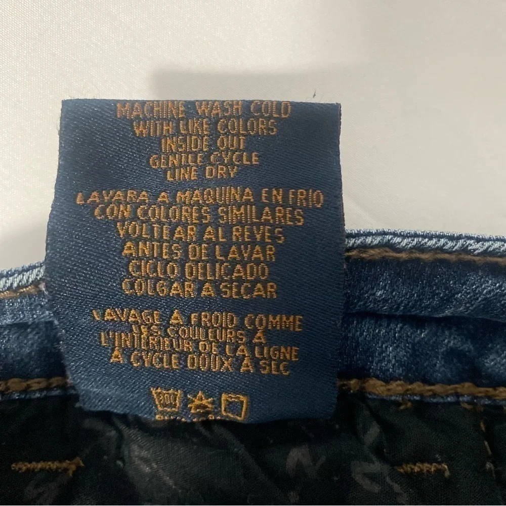 Seven7 Slim Boot Cut Sz 10 Women’s Jeans Rhinestones on Back Pockets